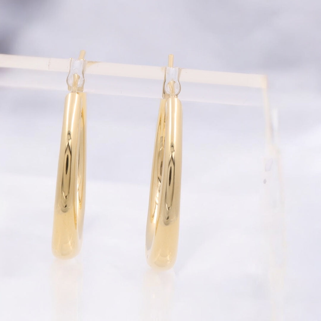 14K Yellow Gold Women’s Hoop Earrings / Size 23mm / ISEH4PL