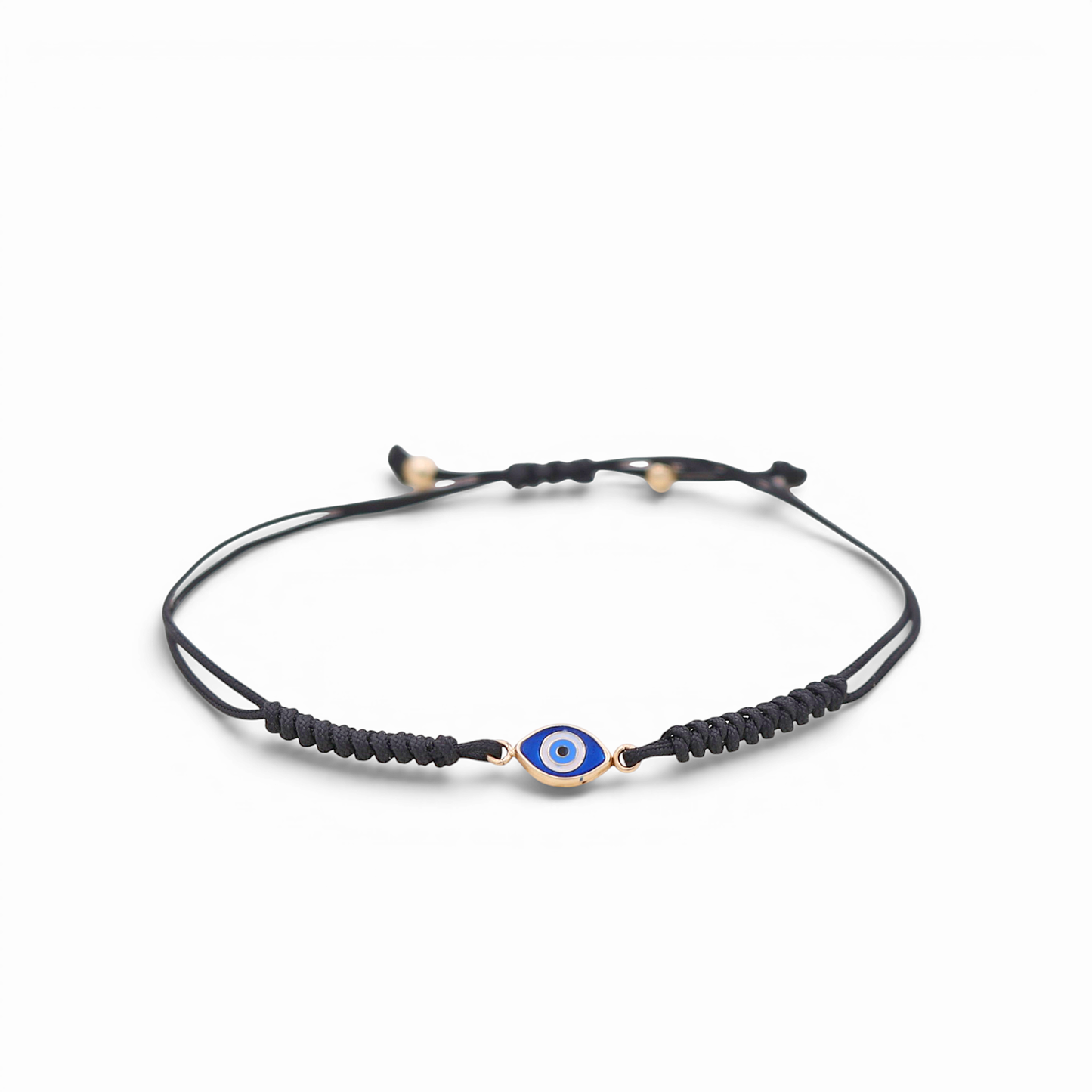 14K Black Thread Bracelet with Blue Evil Eye / 6-A80201HM1