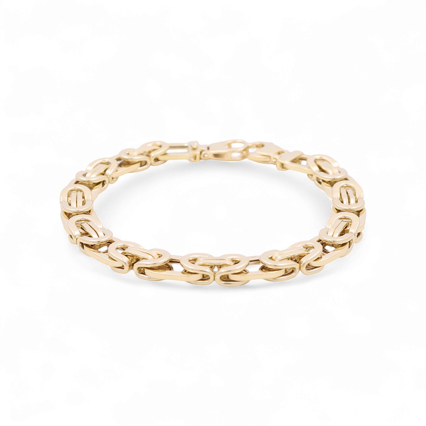 14K Yellow Gold Semisolid Italian Men's Bracelet / Size: 8" / Weight: 12.6 GR