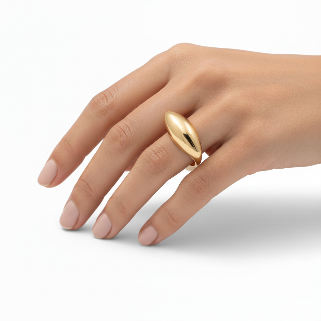 14K Yellow Gold Fashion Women's Ring / Size: 7 / Weight: 4.6 GR / COWR4FS-174