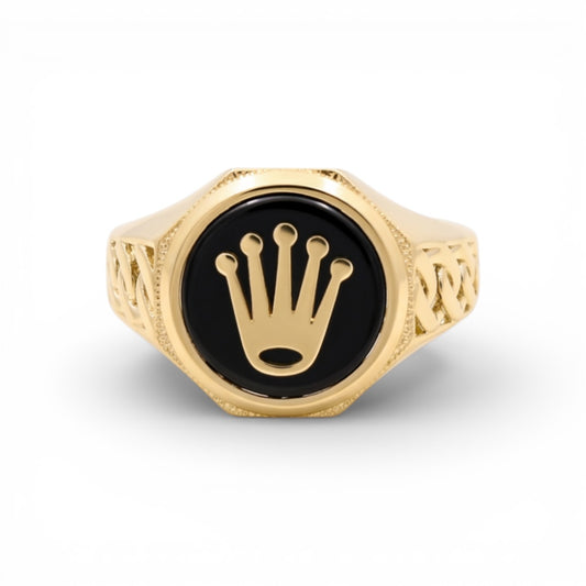 10K Yellow Gold Fashion Rx Men’s Ring with Onyx Stone / Size 11 / Weight: 4.8 GR