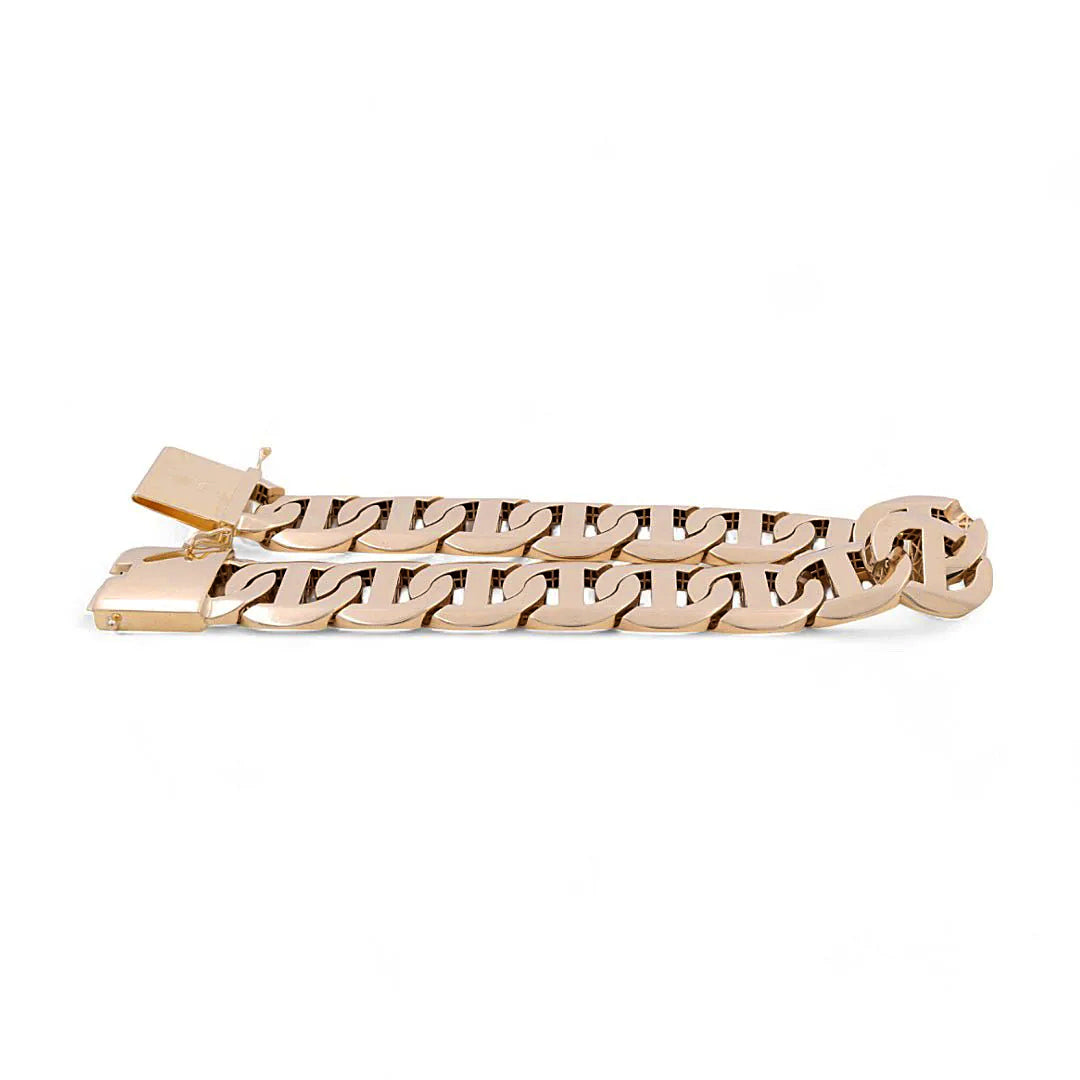 14K Yellow Gold Men’s GG Bracelet / Size: 8.5” 14.2MM / Weight: 28.2 GR
