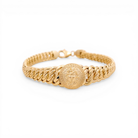 10K Yellow Gold Princes Women's Bracelet With VS / Size: 7.5" / Weight: 10.3 GR / CSWB0PR