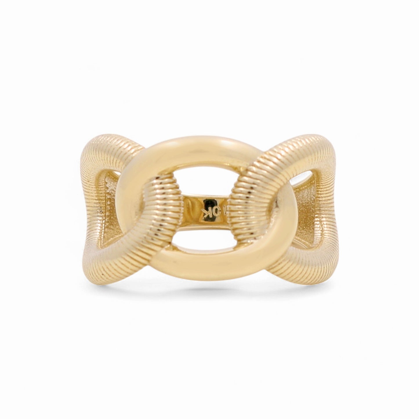 10K Yellow Gold Fashion Women's Ring / Size: 7 / Weight: 3.1 GR