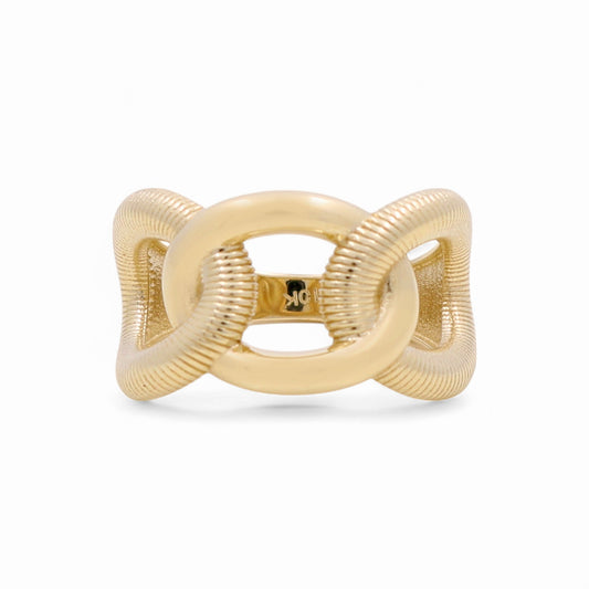 10K Yellow Gold Fashion Women's Ring / Size: 7 / Weight: 3.1 GR / DQWR0FS-22