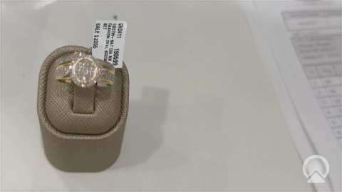 10K Yellow Gold Diamond Bridal Ring / Size:7 / 190599