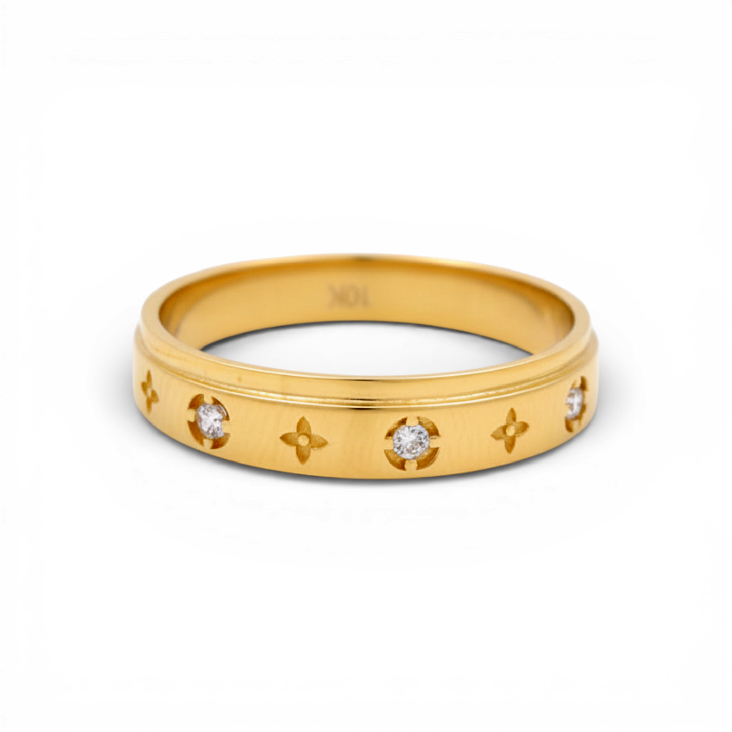 10K Yellow Gold Men’s Wedding Band / Stone: Cz / Size: 11.25 / Weight: 1.6 GR / CQMWB0BSLV