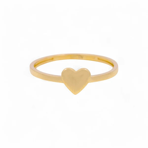 10K Yellow Gold Heart Women's Ring / Size: sz8.5 / Weight: 1gr / P03R-2380