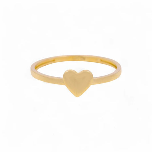 10K Yellow Gold Heart Women's Ring / Size: sz8.5 / Weight: 1gr / P03R-2380