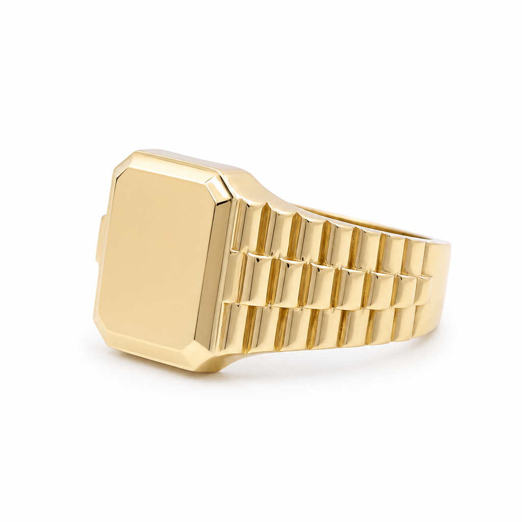10K Yellow Gold Fashion Men's Shape Ring / Size: 11 / Weight: 3.1 GR / DQMR0FS-8