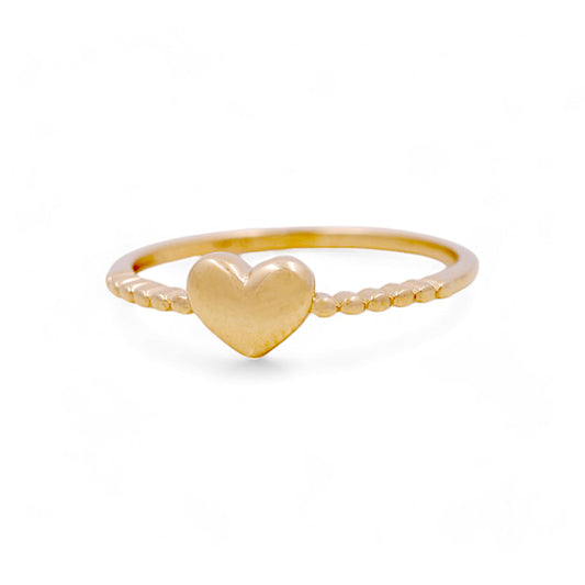 14K Yellow Gold Women’s Heart Ring / Size: 6.5 / Weight: 1.0GR / IEEWR4HR-4