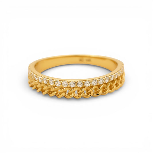 10K Yellow Gold Fashion Women's Ring / Size: 7 / Weight: 2.1 GR / DQWR0FS-113