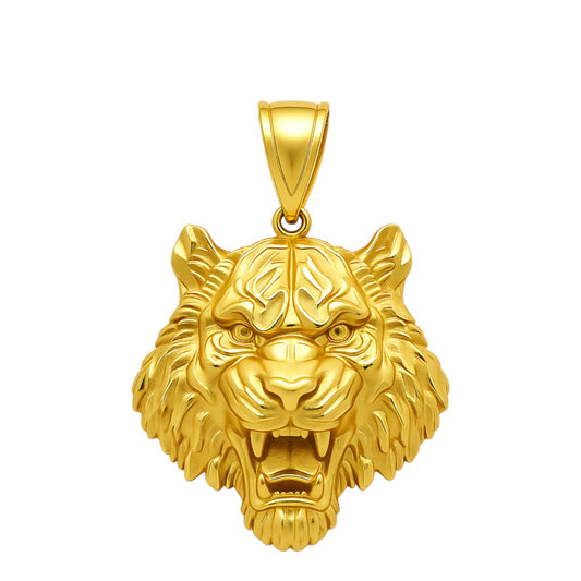 14K Yellow Gold Tiger Pendant / Weight: 4.8 GR