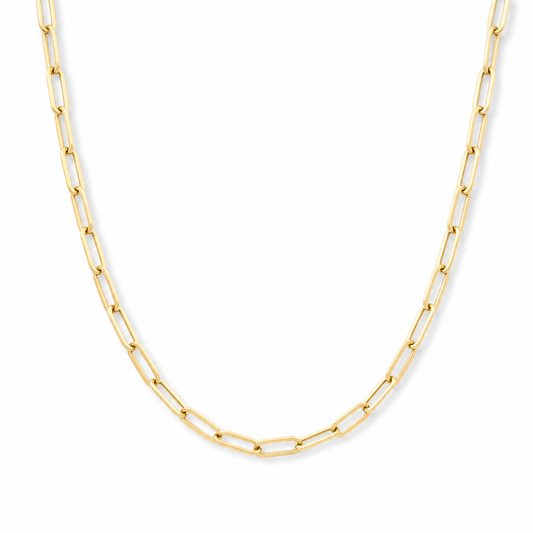 10K Yellow Gold Women's Paper Clip Necklace / Size: 20" 4.8mm  / Weight: 5.2 GR / DQNK0PC-3