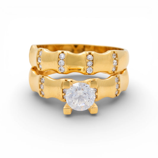 10K Yellow Gold Women’s Bridal Set / Stone: Cz / Size: 7.5 / Weight: 2.9 GR / CQWR0BS-7