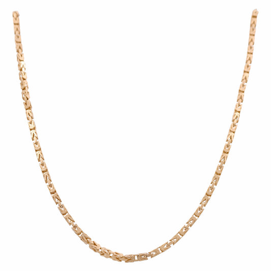 14K Yellow Gold Byzantine Link Chain / Size: 24” / Weight: 12.6 GR / DQCH4BZ