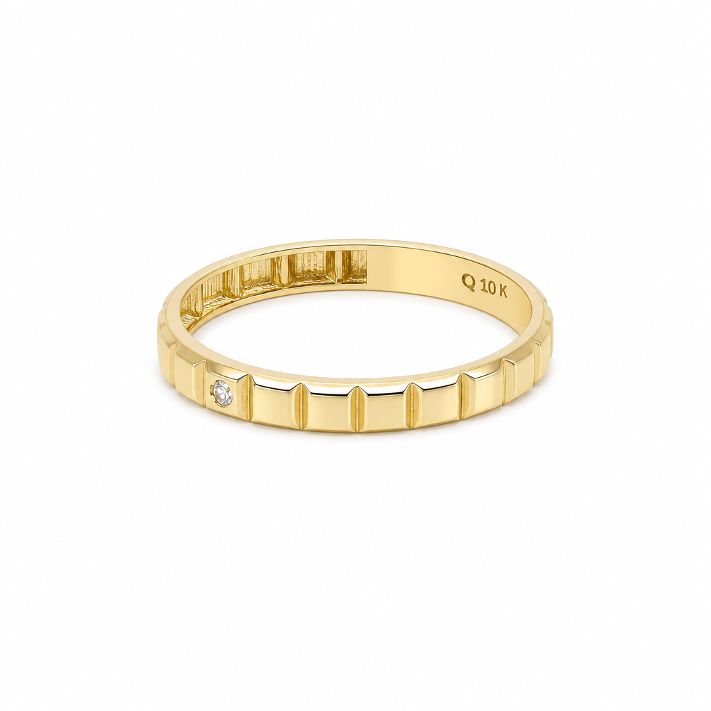 10K Yellow Gold Fashion Women's Ring / Size:6 / Weight: 1.1 GR / DQWR0FS-117