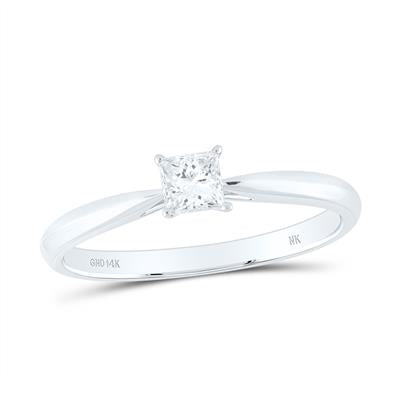 14K White Gold Diamond Engagement Ring / Stone: 1/4 CTW / Size: 7 / 182389