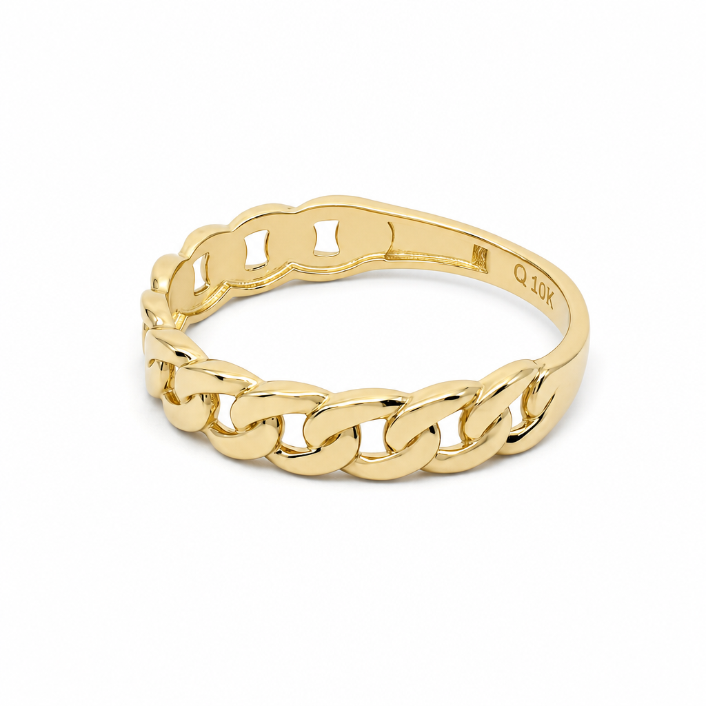 10K Yellow Gold Fashion Women's Ring / Size:7 / Weight: 1.4 GR / DQWR0FS-115