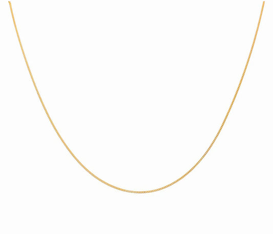 14K Yellow Gold Baby Cuban Link Chain / Size: 0.9mm-18'' / Weight: 1.2gr / LCCSCH4CB0.9-18