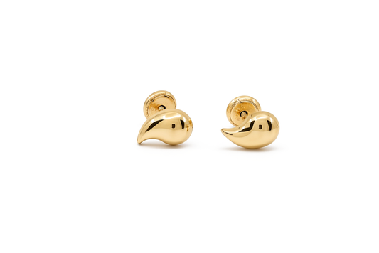 14K Yellow Gold Fashion  Small Goticas Stud Earrings / 6-B11301PF5