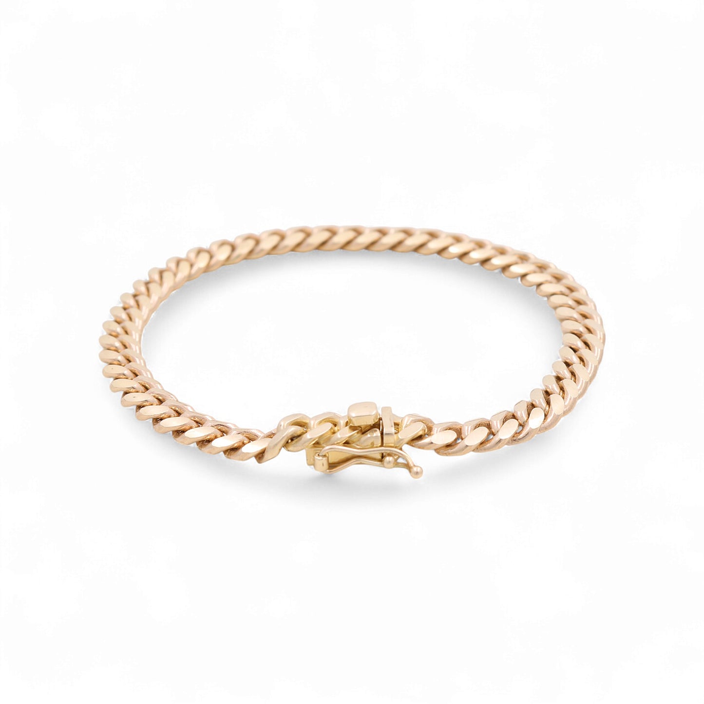 10K Yellow Gold Solid Cuban Link Bracelet / Size: 7mm 8" / Weight: 25.3 GR