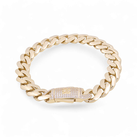 14K Yellow Gold Monaco Bracelets / Stone: Cz / Size 11mm 8.5" / Weight 20.4 GR / COMB4MON11-8.5