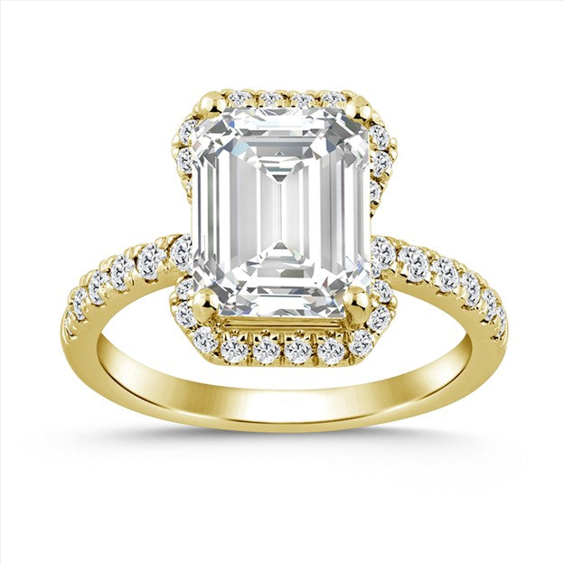 14K  TF Yellow Gold Lab Diamond Women's Engagement Ring / Size: 7 / Weight:  / 136548Y