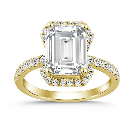 14K  TF Yellow Gold Lab Diamond Women's Engagement Ring / Size: 7 / Weight:  / 136548Y