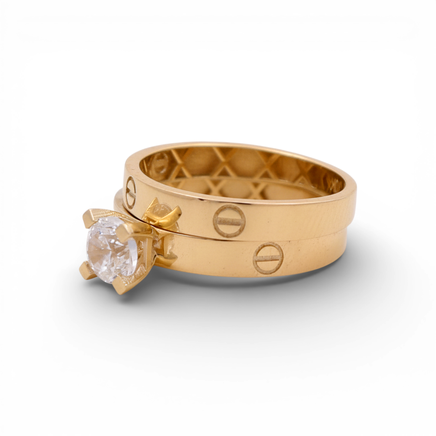 10K Yellow Gold CT Woman’s Bridal Set / Stone: Cz / Size: 8 / Weight: 2.7 GR / CQWR0BSCT-1