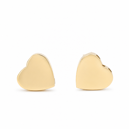10K Yellow Gold Fashion Women's Stud Earring / Size:9mm  / Weight: 1.6 GR / DQES0HR-1