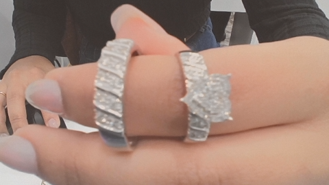 10k White Gold Diamond Trio Set / Size: sz7 sz10 / 167224