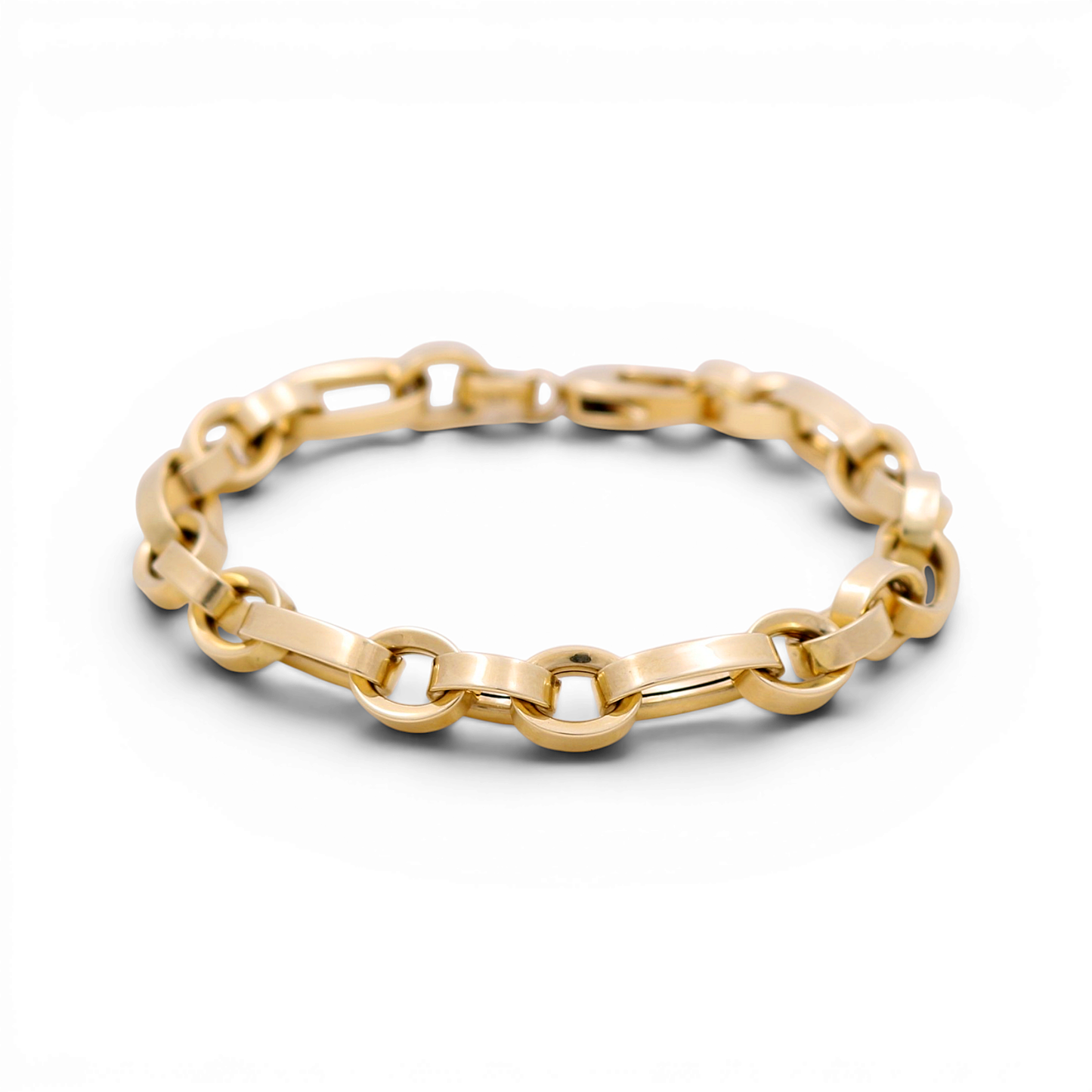 14K Yellow Gold Semisolid Fashion Women's Bracelet/ Size: 7.5" / Weight: 10.2 GR