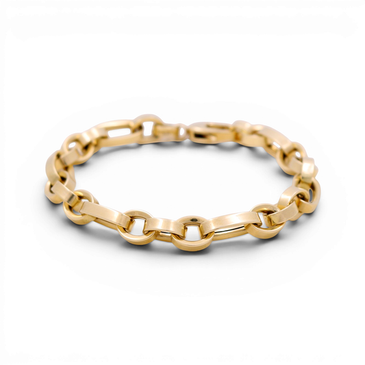 14K Yellow Gold Semisolid Fashion Women's Bracelet/ Size: 7.5" / Weight: 10.2 GR
