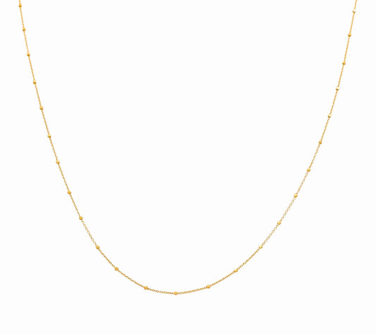 14K Yellow Gold Fashion Balls Chain / Size: 2mm 18" / Weight: 3.2gr / LCCCH4BLL