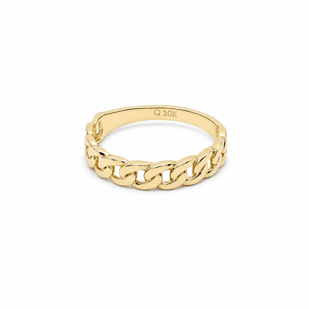 10K Yellow Gold Fashion Women's Ring / Size:8 / Weight: 1.3 GR / DQWR0FS-115