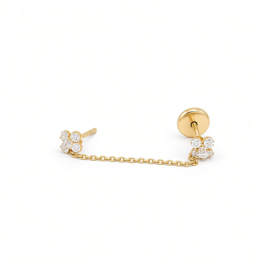 14K Yellow Gold Fashion Piercing with Cz / 6-B72601KS-3