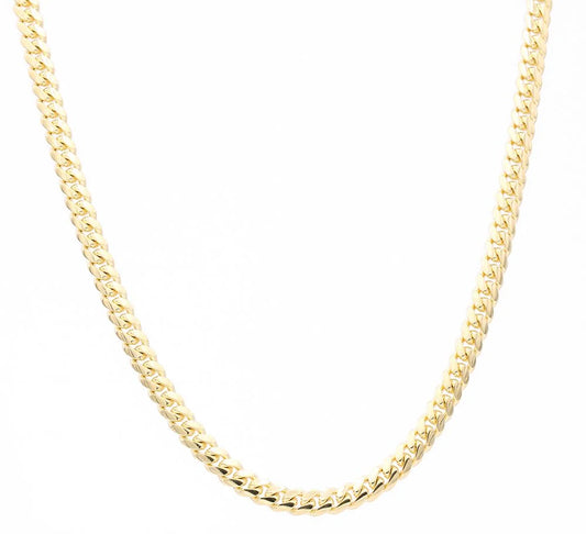 14K Yellow Gold Cuban Link Semisolid Chain / Size: 9mm 24" / Weight: 58.7 GR / CCCH4CL9-24