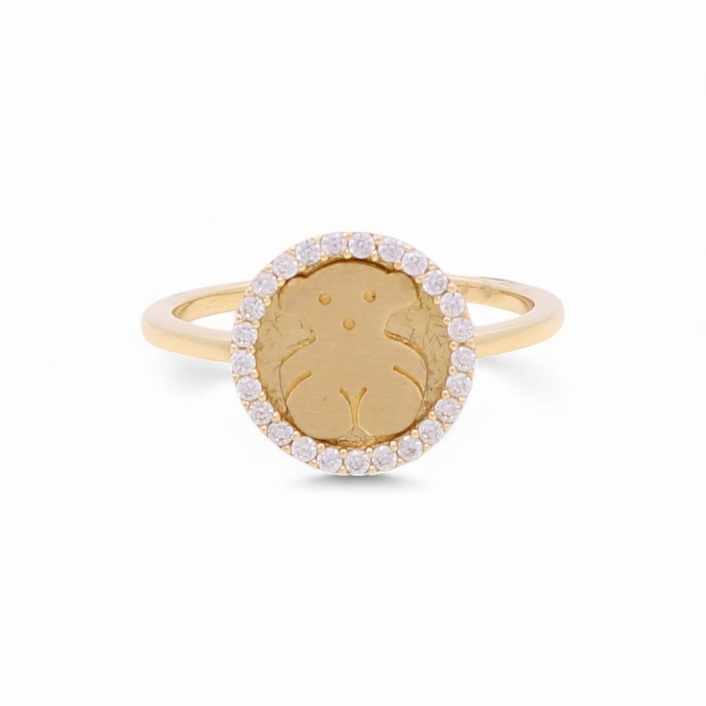 14k Bear Women's Ring with Cz / Weight: 2.6 GR / COWR4BR