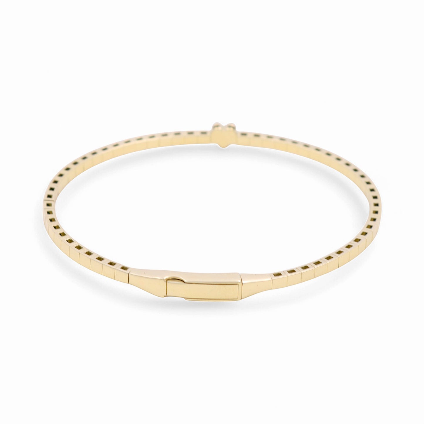 10K Yellow Gold Semisolid Women’s Bangle Bracelet with Heart and CZ / Weight: 6.5 GR / CPBB0HR