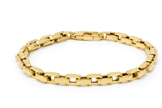 10K Yellow Gold Semisolid Italian Link Bracelet / Size: 7.5" / Weight: 6.5 GR / 200MR817BR