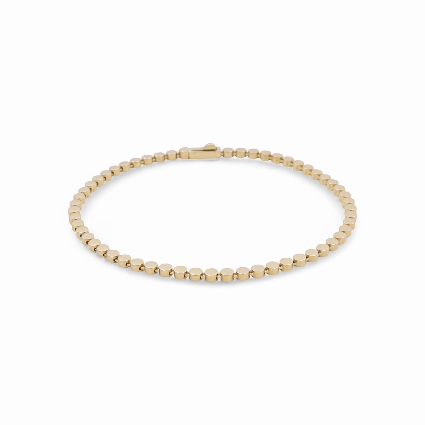 10K Yellow Gold Fancy Balls Women's Bracelet / Size: 7.5" / Weight: 3.5 GR / P53B-51