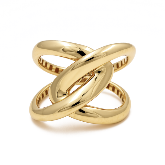 10K Yellow Gold Fashion Women's Ring / Size: 7.5 / Weight: 2.8 GR / Y25-151