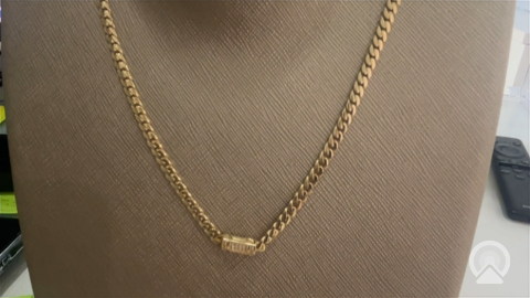 14K Yellow Gold Semisolid Monaco Chain / Size: 4mm-18'' / Weight: 7.1 GR / DOCH4MON4-18