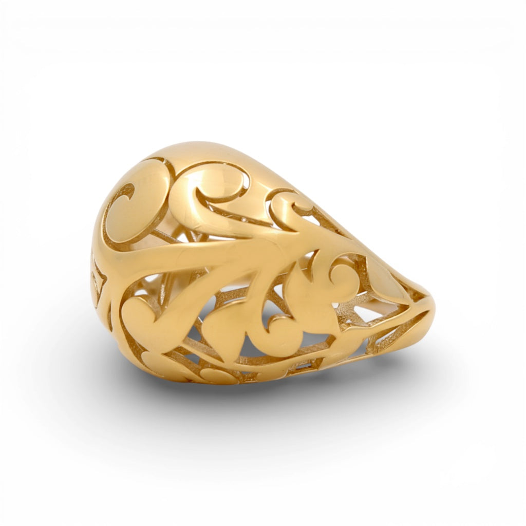 14K Yellow Gold Fashion Women's Ring / Size: 7.75 / Weight: 4.5 GR