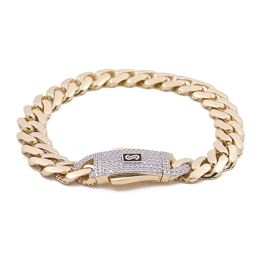 14K Yellow Gold Monaco Bracelet / Stone: Cz / Size: 9mm 7.5" / Weight: 12.5gr / 301-11095-9.5mm.7.5"