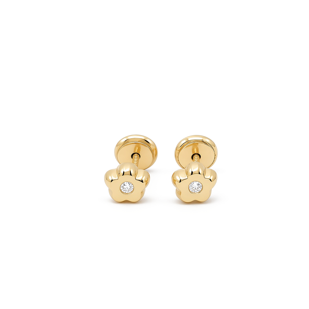 14K Yellow Gold Fashion Women's Stud Earrings / 6-B06001PS5