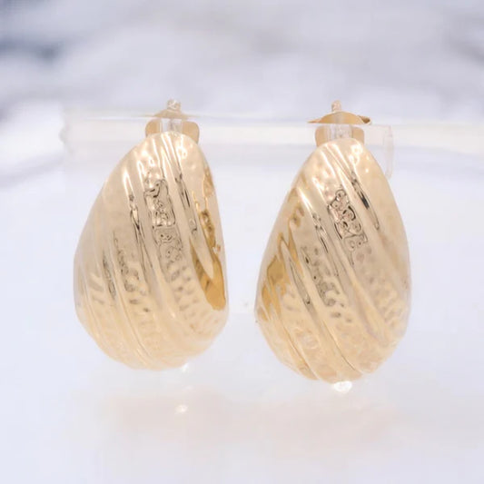 14KT Yellow Gold Fashion Earrings COES4FS-9