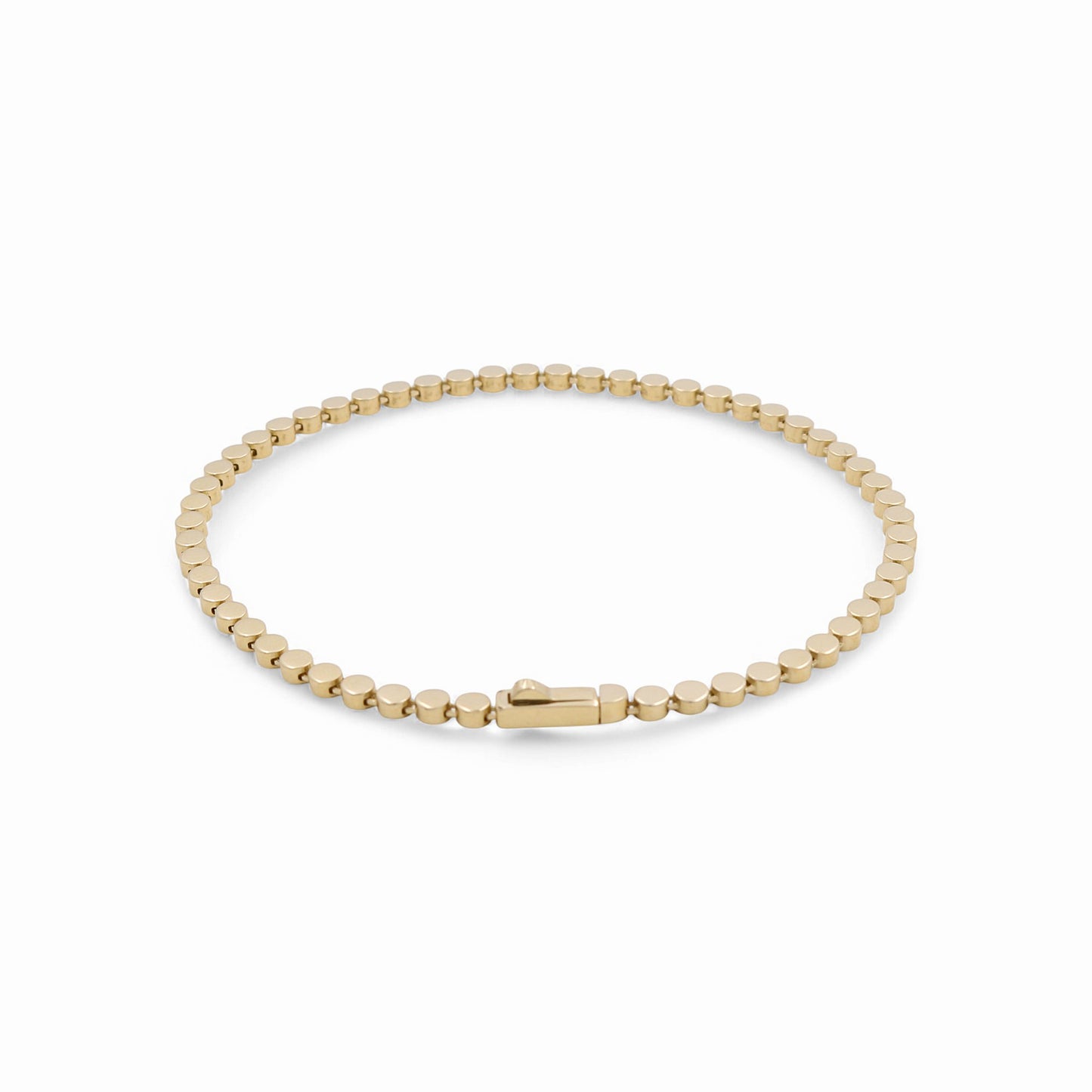 10K Yellow Gold Fancy Balls Women's Bracelet / Size: 7.5" / Weight: 3.5 GR / P53B-51