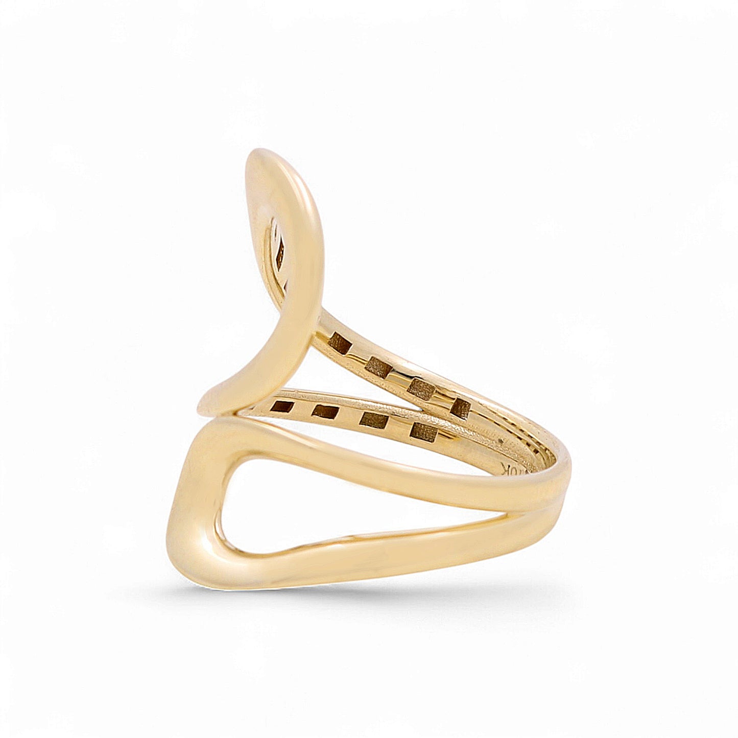 10K Yellow Gold Fashion Women's Ring / Size: 7.5 / Weight: 2.8 GR / DQWR0FS-4
